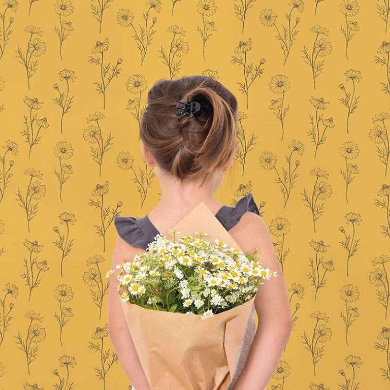 Papel pintado con flores